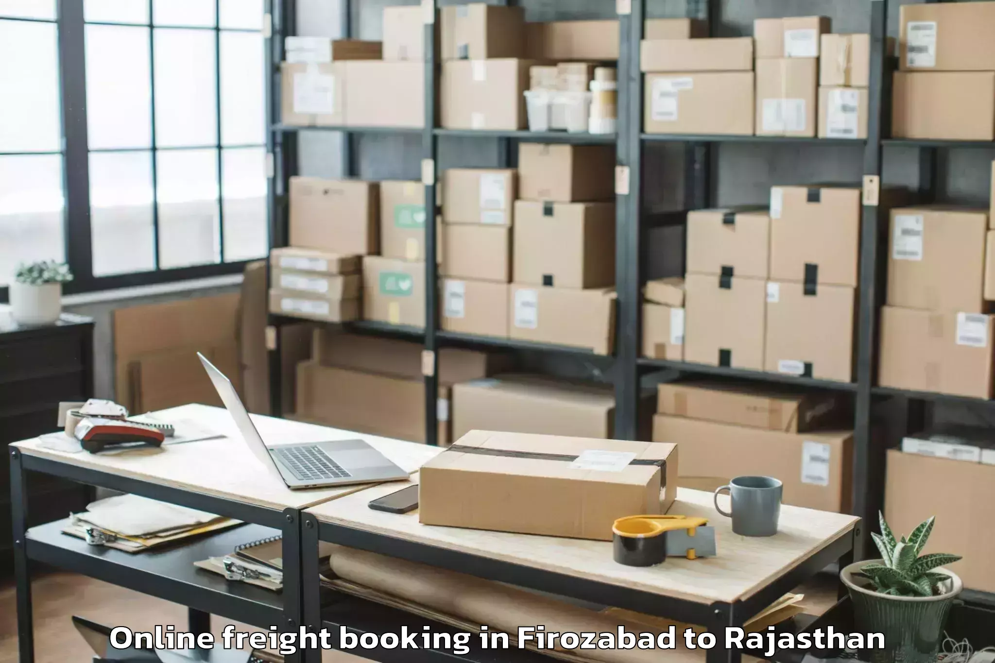 Expert Firozabad to Sanganeer Airport Jai Online Freight Booking